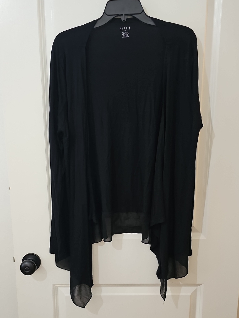 a.n.a Black Lightweight Open Cardigan